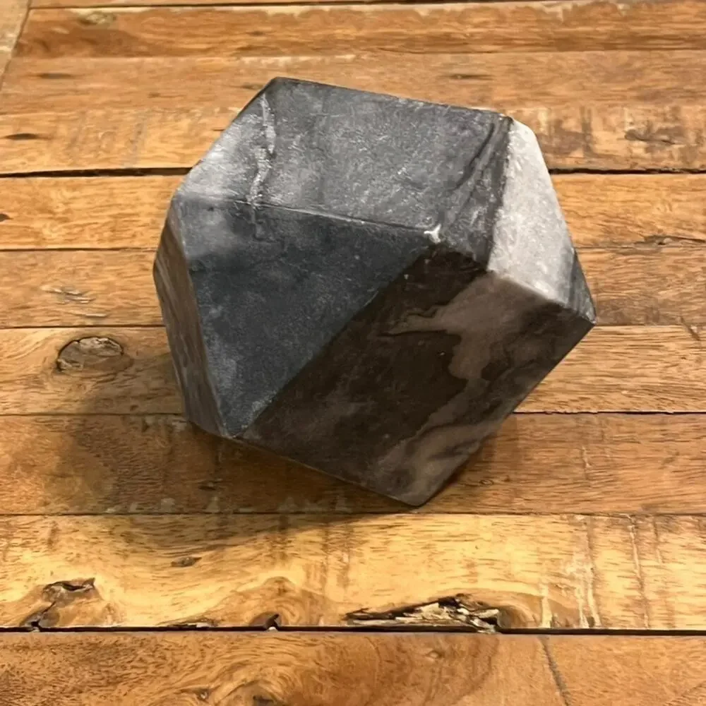 Vintage Marble Diamond Cut Natural Stone Minimalist Desk Decor Paperweight